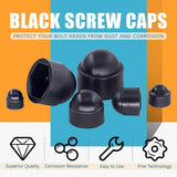 160Pcs Bolt Covers Screw Caps Assortment Kit, M4 M5 M6 M8 M10 M12 Nylon Acorn Dome Protection Caps for Protecting Hexagon Shaped