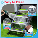 RV Step Cover Non-Slip Waterproof Camper Stair Cover Reflective Camping Rug Set For Trailer Motorhome Caravan Outside Step