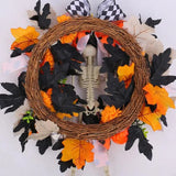 2025 New Waterproof Halloween Party Wreath Maple Leaf Skeletons Bone Foams Materials