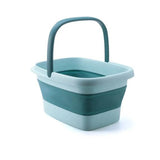 Foot Bath Basin Foldable Massage Footbath Tub Outdoor Bucket Light Pink