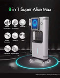 2024 New Arrival 8 IN 1 Alice Super Bubble Max OXYGLOW Jet Peel Facial Hydrodermabrasion Super CO2 Bubble Machine