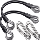4 Pcs Gym Cable Extension,10 Inch Cable Attachments for Gym with Carabiner Fitness Home Gym Machine Accessories