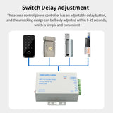 DC12V Metal Electric lock gate lock Access Control system Power Supply+ Door Exit+ ID Keyfobs
