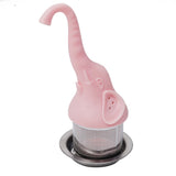 10pcs Elephant Fine Mesh Tea Infusers for Loose Tea Strainers with Tray