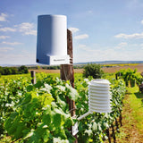 Wireless Rain Gauge 5-inch Large Diameter + Self-unloading Monitoring Temperature and Humidity Remote Warning Rainfall Monitor