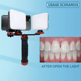 Professional Lab Photo LED Light Lab Photography Light Macro Polarizer Intraoral Denture Photo with Phone Lamp for Dentist