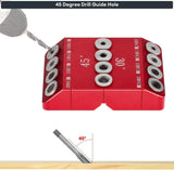 Aluminum alloy 30/45/90 degree angle drilling positioner, straight hole oblique drilling guide fixture DIY woodworking tools