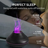 Aromatherapy Humidifier Seven Color Gradient Atmosphere Night Light Simulation Flame Can Add Essential Oil USB Charging Time Off