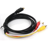 1080P HDMI-compatible Cable AV Cord Converter Adapter  HDMI-compatible to 3 RCA Video Audio 1.5M For HDMI TV Set-Box DVD Laptop