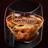 Air Fryer Smart Touch Screen Air Fryer Visual Electric Fryer White US Plug