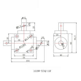 Horizontal Type Waterproof Right Angle Steering Gear 2000RPM 90 Degree Commutator 1.5 Mold 20 Tooth Shaft Diameter 15MM