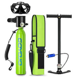 Mini Diving Cylinder 0.5L Scuba Diving Gear Set with Diving Mask Oxygen Bottles Hand Pump For Scuba Diving Underwater Breathe
