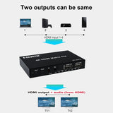 4K 60hz 4x2 HDMI Matrix 2x2 2x4 HDMI2.0 Switch Splitter Audio Extractor Video Converter for PS4 DVD Laptop PC To TV Projector
