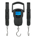 50Kg/110Lb Digital Luggage Scale with 1.5M Measuring Tape, Kg/Lb/Jin/Oz 4 Units Switched, Hook, ABS Material, 210x89x28mm Size,