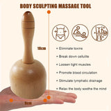 Wood Therapy Massage Set - Handheld Lymphatic Drainage & Body Sculpting Tool with Roller & Cup, Natural Wooden Gua Sha for Anti
