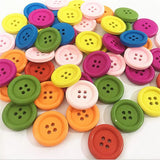 500pcs Colorful Wooden Buttons for Sewing Scrapbooking Craft