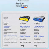 T-8280/T-8120 Infrared Constant Temperature Preheating Platform Preheating Furnace High Power Heating Platform PCB Circuit Board