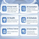 AW83 AI Smartwatch Simultaneous Interpretation Support Multiple Languages Voice to Text Audio Transcription BT Calls Smart Watch
