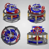 3D Printed Three-Axis Tourbillon Model – PET Material, Mechanical Escapement Movement, 120x120mm