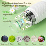 1000X Handheld Digital Microscope 2 Inch IPS Screen HD Microscope 2MP Lens Pocket Microscope for Kids with 8 LED Light