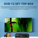 HD TV Boxs DVB-T2 TV Tuner Digital TV Decoder Terrestrial Satellite TV Receiver HEVC DVBT2 H. 264 USB Set Top Box