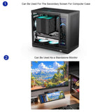 9.1inch 462x1920 IPS Stretched Bar Monitor Black DIY D32 CPU GPU PC Case Monitor Display