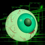 Halloween Inflatable Eyeball 2Pcs Halloween Creepy Huge Eyeballs Light Up LED Bloodshot Eyeballs Inflatable 23.62in Yard