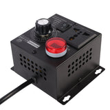 AC110V 4000W SCR Voltage Regulator NHT-4000W Black Aluminum 0-220V Output 9A Rated Current 18A Max Current 115x100x83mm 459g 1pc