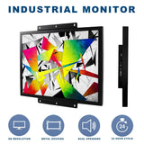 19" 1280x1024 1000nit Industrial Touch LCD Monitor & Speaker VGA DVI Port