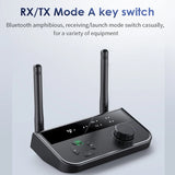2 In 1 Bluetooth 5.3 Audio Receiver Transmitter 3.5mm Aux Jack RCA Stereo Music Wireless Adapter Dongle for TV Car PC Headphones