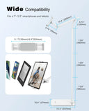 Adjustable Floor Stand for IPhone & IPad, Universal 360° Rotation Phone and Tablet Holder, Compatible with 4.7-12.9 Inch Devices