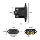 Gold/Rhodium/Copper Plated AC250V 10A IEC Inlet 3 Pin Socket Solderless HiFi Fever Audio Amplifier AC Power Socket