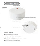 Tuya Smart Life Human Fall Detector Radar Motion Sensor Ceiling Mount Installation WIFI Human Body Detector