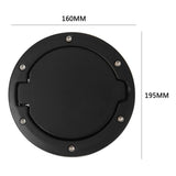 Car Fuel Filler Door Cover Aluminum Alloy Fuel Tank Cap Cover Black Oil Gas Tank Cap for  Wrangler JK 2007-2017 Accessories
