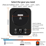 36W Electric Coffee Mug Warmer with 9 Gear Heating Pad Hot Tea Maker Cup Heater Non-Slip Hot Coaster for Cup Warmer 110V/220V