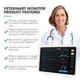 Portable Veterinary Ecg Spo2 Monitoring Equipment Multiparameter Medical Pet Veterinary Monitor