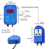 PH Controller Digital pH Meter Water Purity Acidity Detector Electrode HI/LO Alarm Accuracy Tank Aquarium Pool Liquid Monitor