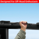 Exclusive Front Roll Bar Aluminum Alloy Grab Handles for Ford Bronco 2021 2022 2023 Interior Accessories (Black)