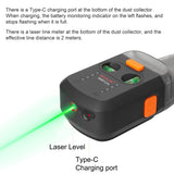 MAYILON 2 In 1 Electric Suction Vacuum Drilling Dust Collector Cleaning Tool Electric Drilling Dust Collector Laser Level Wall