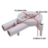 2Pcs 36863 Washing Machine Drain Pump Replacement Dual Outlets Automatic Drainage DIY Fit for Whirlpool Maytag Kenmore