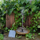 Solar Powered Water Pump, Polycrystalline Silicon, Black, Solar Panel Size 11*11cm, Delivery Head 75cm, Power 7V 1.4W 160MA,
