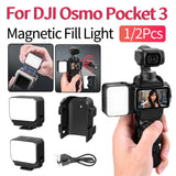 1/2 Pcs Magnetic Fill Light for DJI Osmo Pocket 3 Rechargeable LED Video Light Photography Lighting Sports Camera Accessories