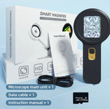 V19 Handheld Mini Digital Magnifier Microscope 200X Zoom 12MP HD Anti-shake Electronic Magnifying Glass with 8 LEDs 2inch IPS