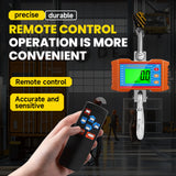 1000KG Industrial Crane Scale Large LCD Auto Lock Steel Hook Heavy Weight Blance Remote Control 2T Digital Hanging Scales