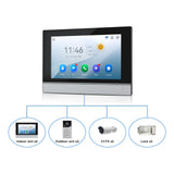 3-4 Unit Home 4 Wire 7inch Touch Wifi Video Intercom for Apartments Residential Video Door Phone System with Tuya APP Unlock