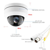 Mini PTZ Camera RS485 HD Analog 1080P 5X Zoom(2.8-12mm) IR Distance Outdoor AHD CVI TVI Dome Camera Weatherproof Metal PTZ