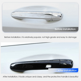 4Pcs Outer Door Handle Cover Trim Stickers for Mercedes Benz C E GLC GLB A B GLE GLS CLA GLA 15-24 4Doors with Holes A