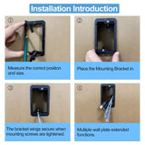 Single-Gang (1-Gang) Low Voltage Wall Plate Mounting Brackets Easy Install 20PCS