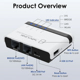 USB 2.0 LRP Print Server Share a LAN Ethernet Networking Printers Power Adapter USB HUB 100Mbps Network Print Server for PC