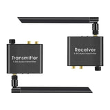 50m 2.4GHz Transmitter Receiver 5.8G Wireless Audio Adapter Sound System with Volume Control for R/L 3.5mm RCA Subwoofer Speaker